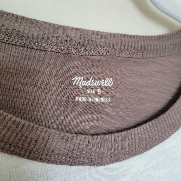 Madewell Whisper Cotton Rib-Crewneck Long-Sleeve Tee in Colorblock - Picture 7 of 9